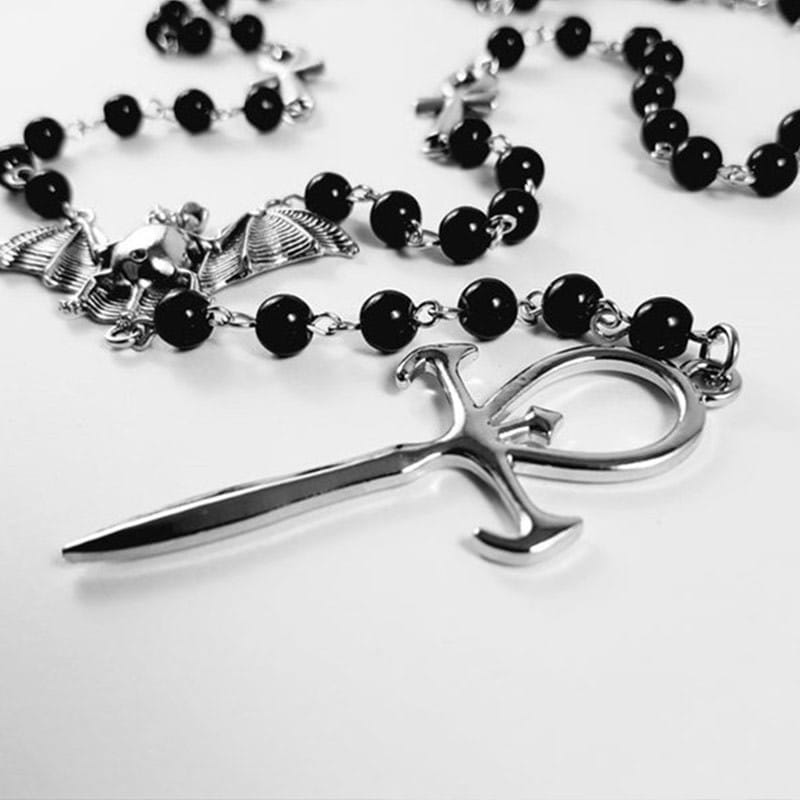 The Key of Life Bat Ankh Necklace