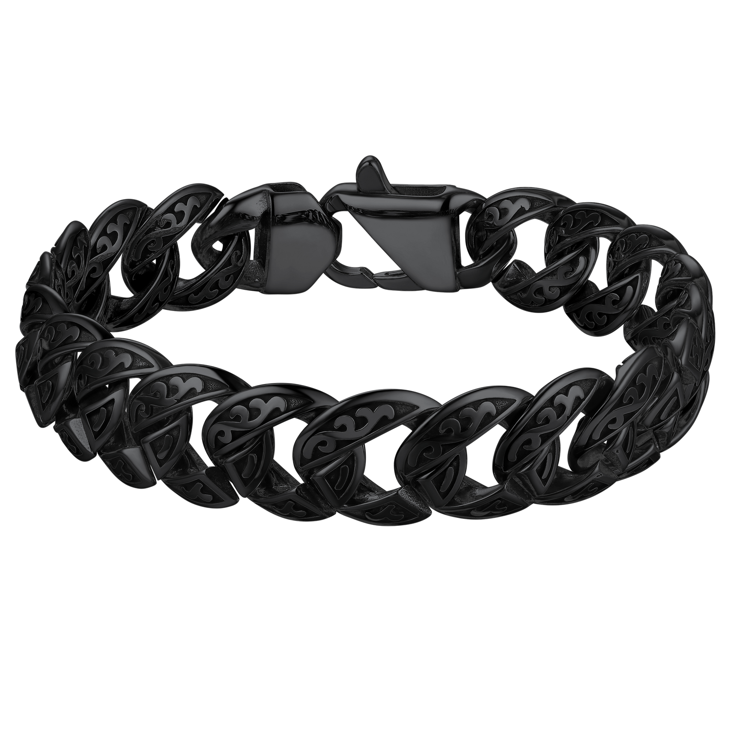 Stainless Steel Celtic Chunky Cuban Link Chain Bracelet for