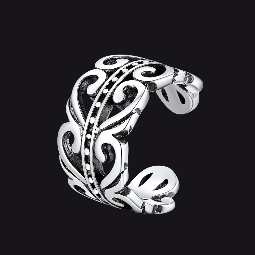 Silver Celtic Ear Cuff Earrings for