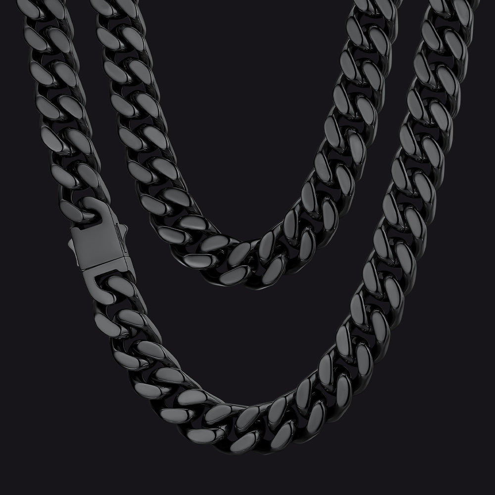 To My Man Miami Cuban Link Chain Necklace, Birthday or Anniversary Gift for Him