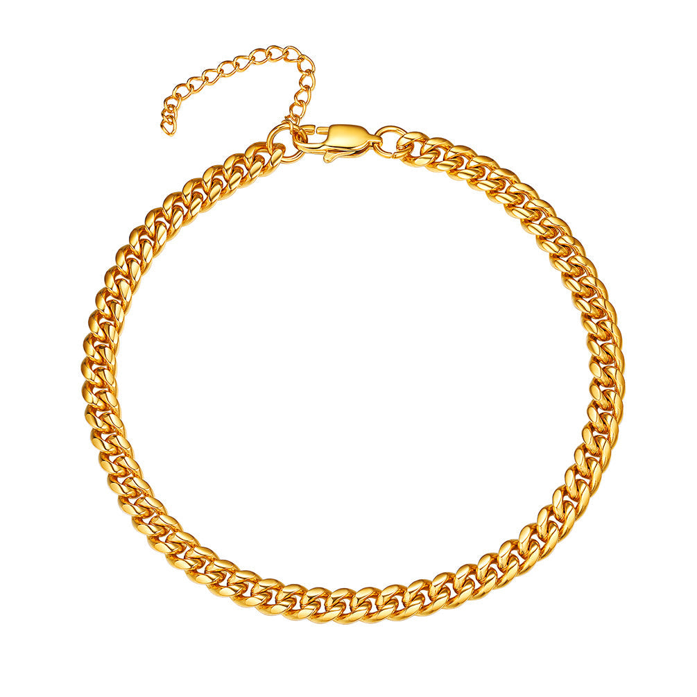 Cuban Chain Anklet Summer Beach Jewelry for