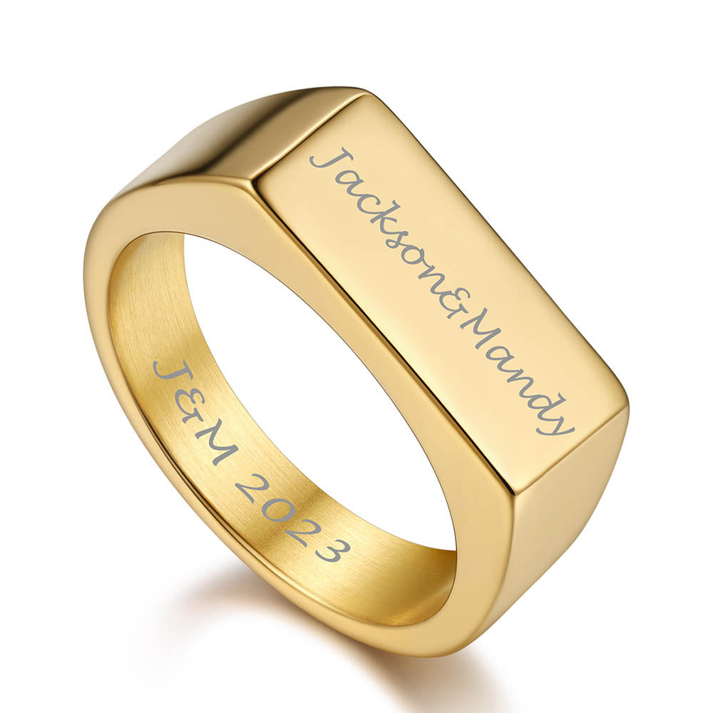 Customized Minimalist Band Ring for