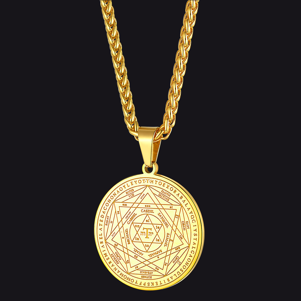 Seal of Solomon Pendant Talisman Pentagram Necklace for