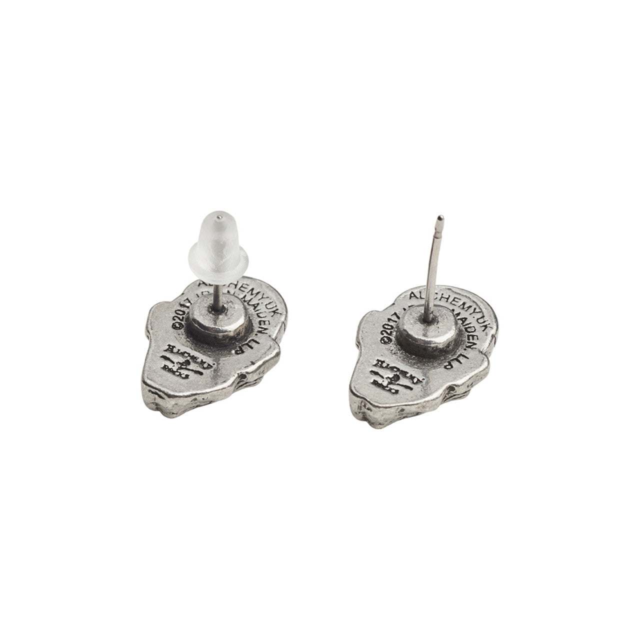 Iron Maiden Piece of Mind Stud Earrings by Alchemy Gothic