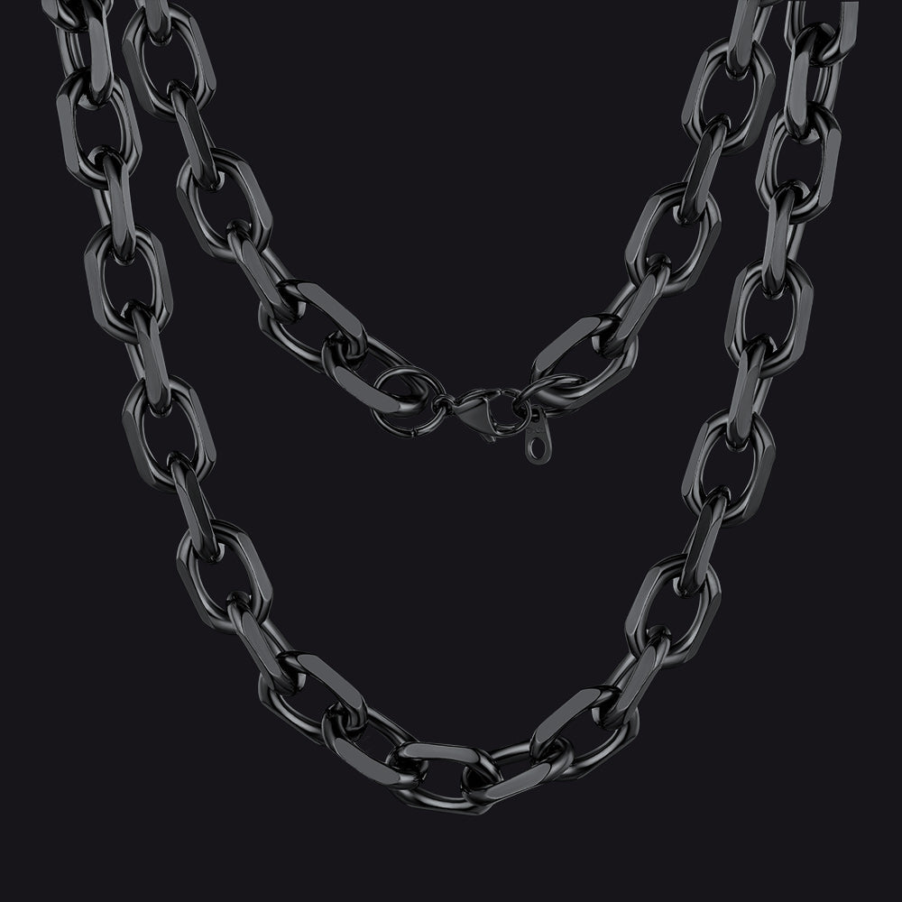 Classic Rolo Cable Link Chain Necklace Stainless Steel Chain for