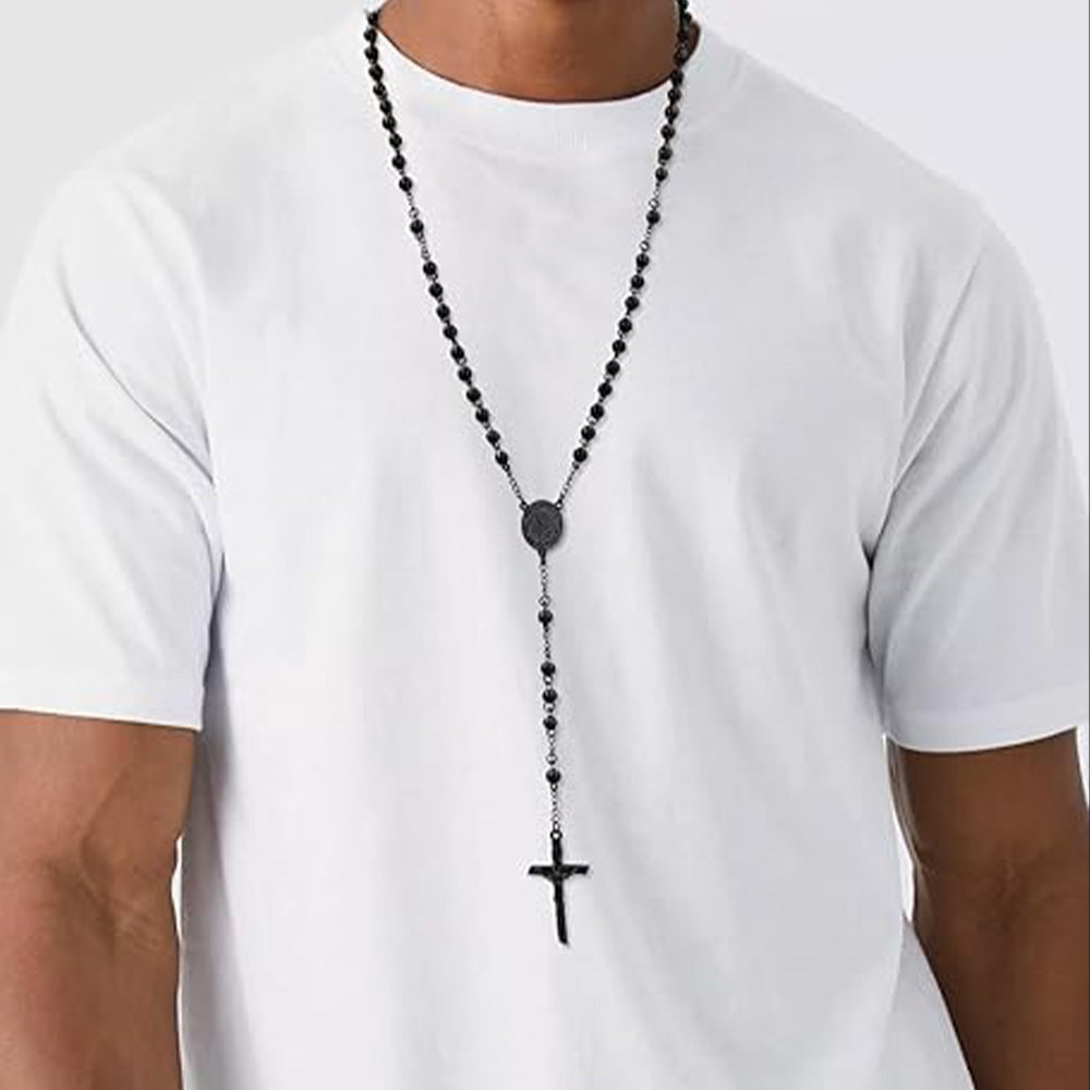 Catholic Virgin Mary Rosary Beads Necklace for