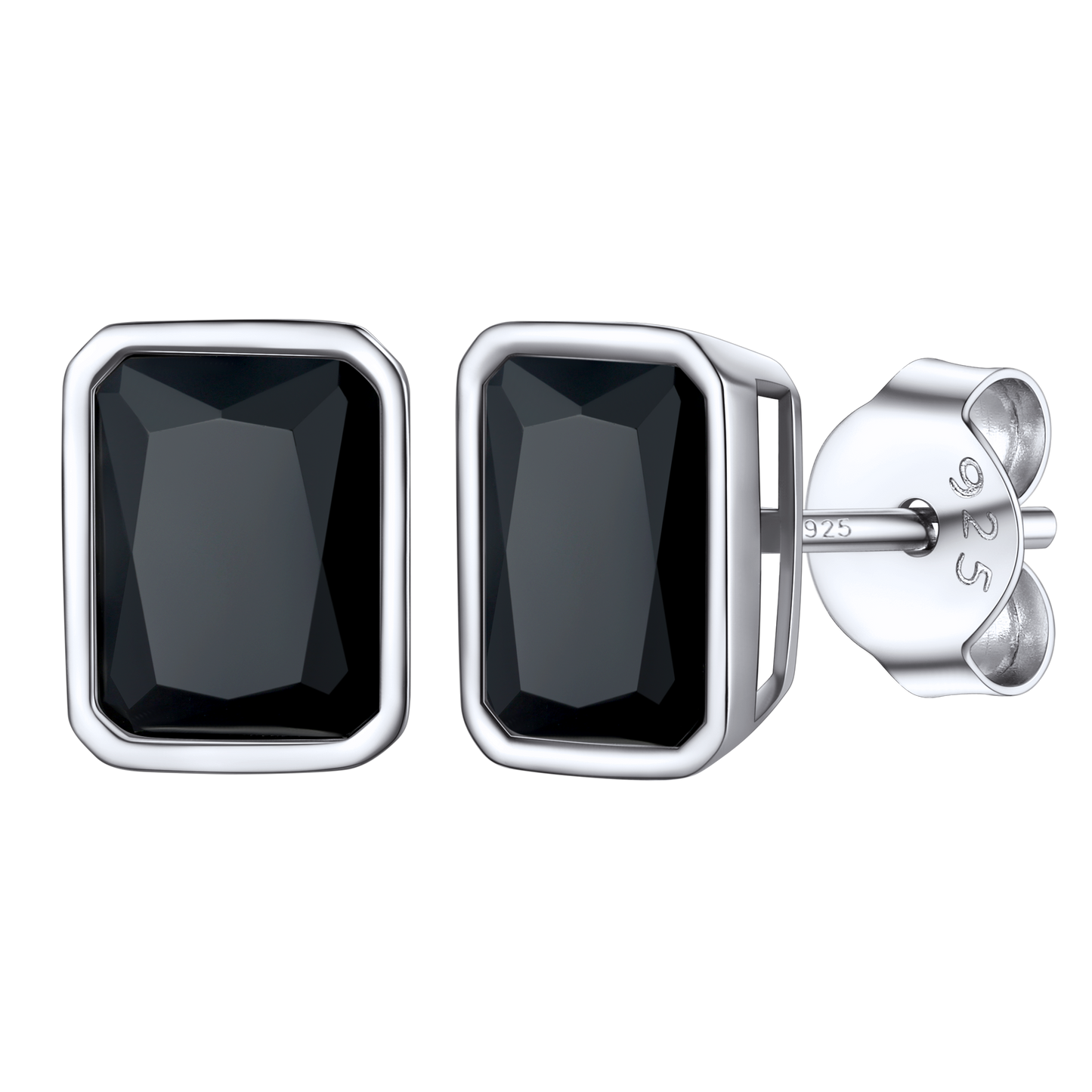 Flash Sterling Silver Stud Earrings for
