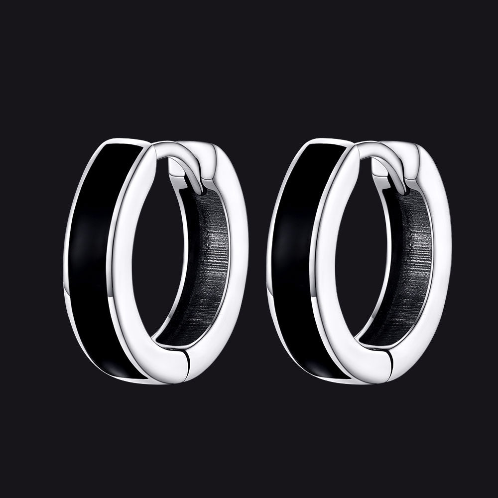 Huggie Hoop Earrings for & – 925 Sterling Silver, 10mm