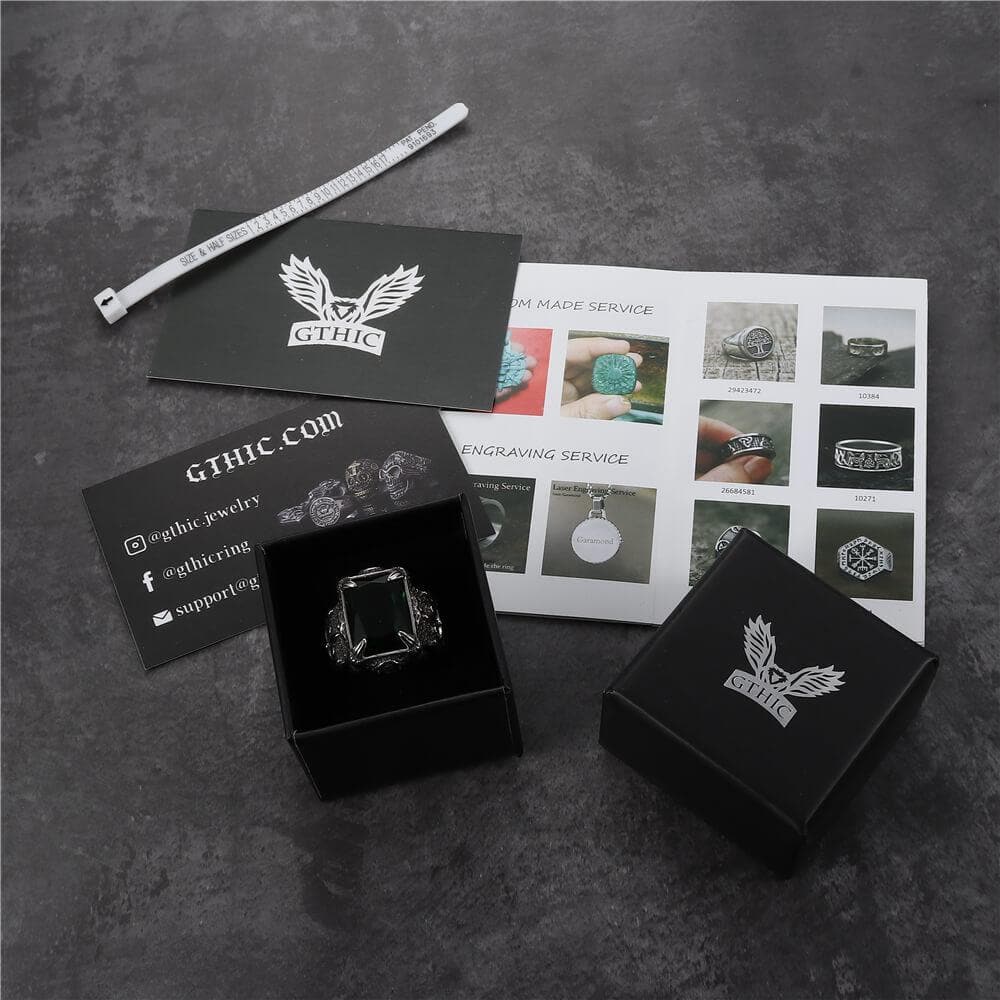 Classic Claw Stainless Steel Cz Ring