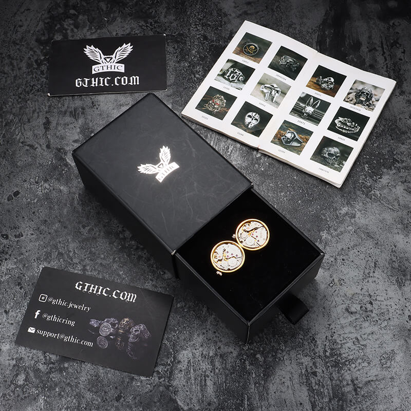Clockwork Mechanical Watch Brass Cufflinks