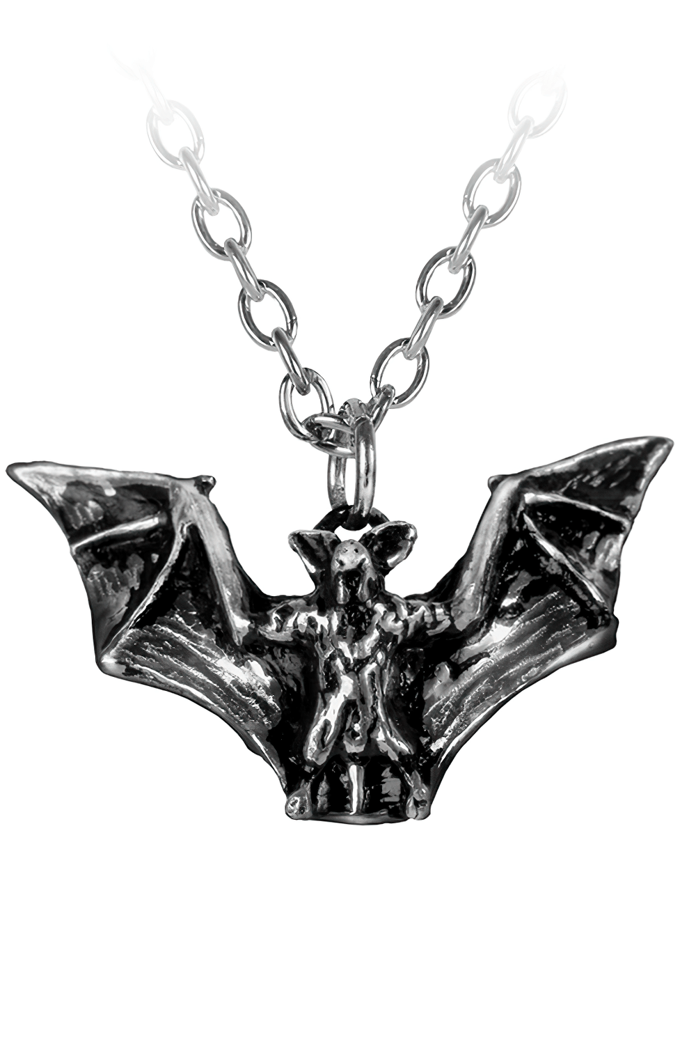 Dark Gothic Vampyr Pendant Small Pewter Bat