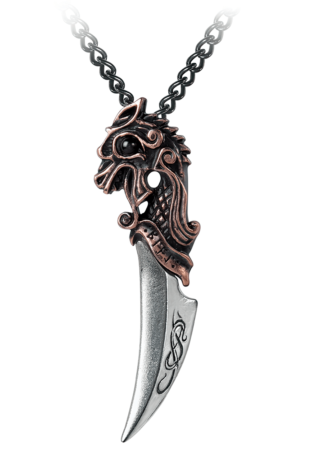 Dark Viking Einardolk Dragon Head Dagger Pendant