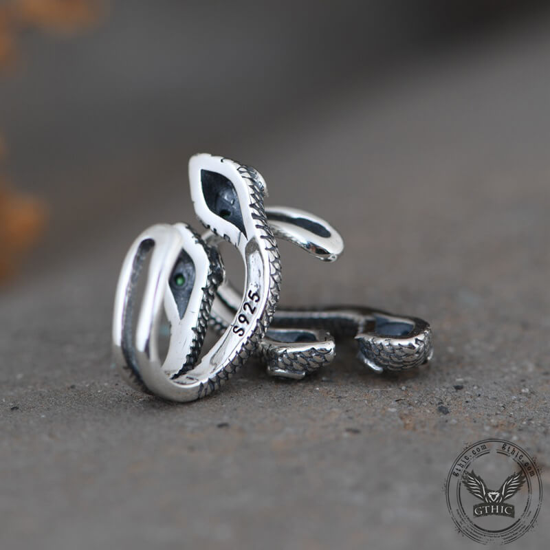 Double Snake Sterling Silver Ear Cuffs