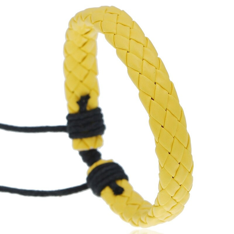 Braided Leather Bracelet in Punk Style / Handmade Bracelets