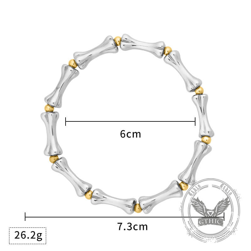 Skull Bone Polished Stainless Steel Bracelet