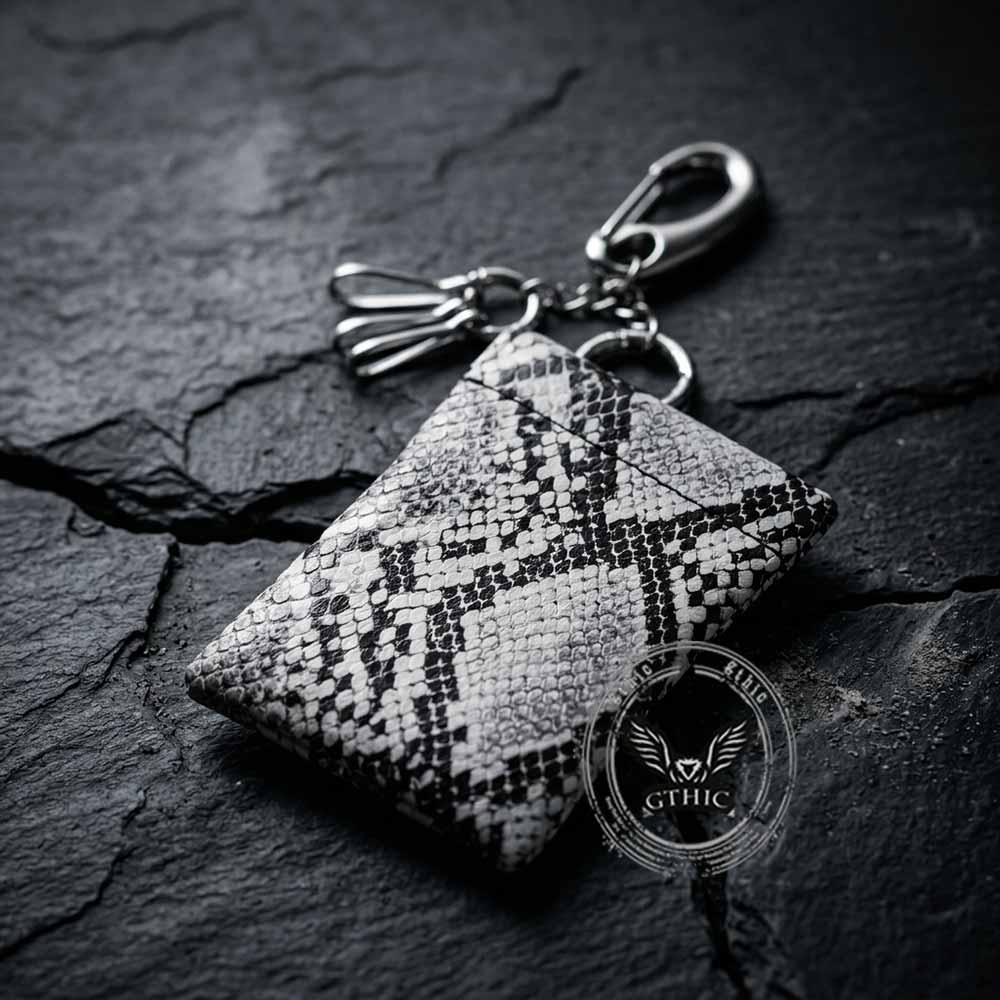Snake Print Pu Leather Waist Wallet