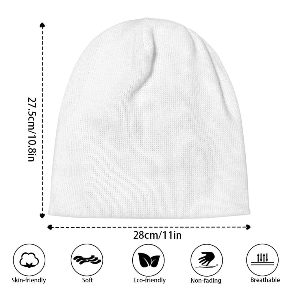 Terrible White Skull Print Warm Knitted Beanies Hat