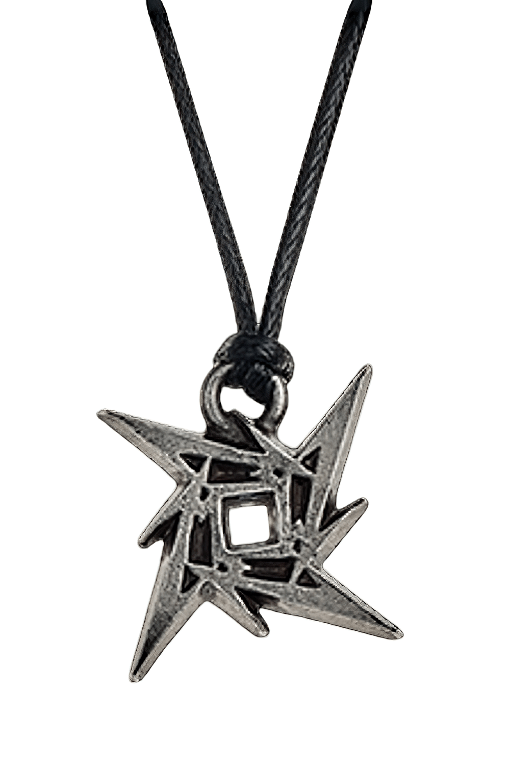 Metallica Pewter Ninja Star Pendant for Rock Fans