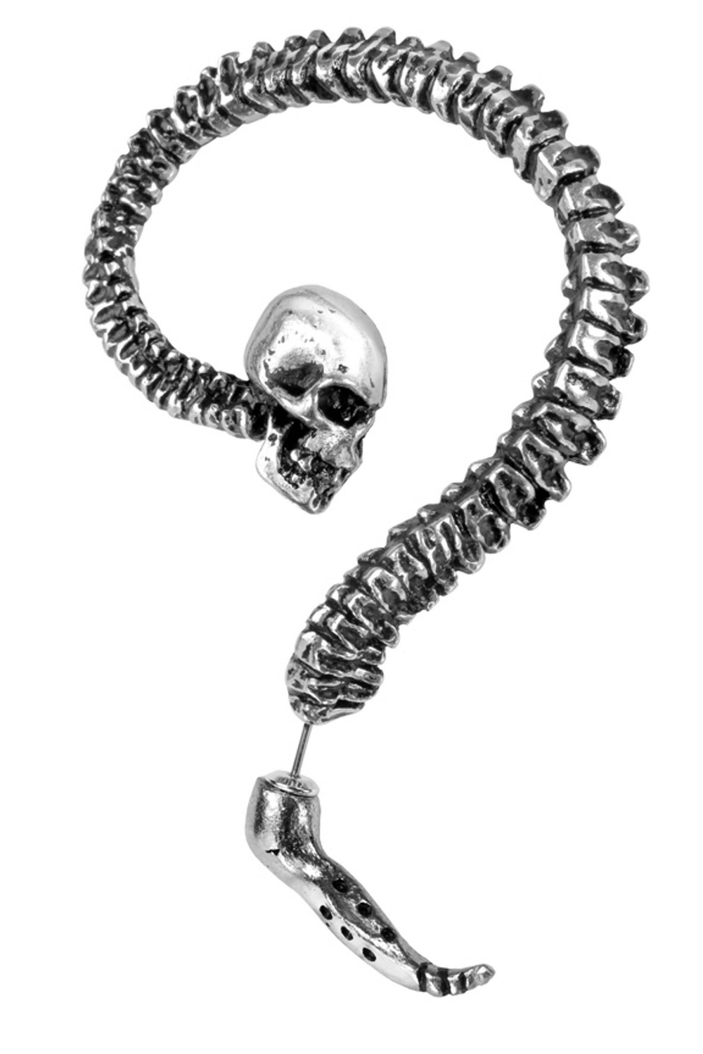 Necacrosome Skull Spine Ear Wrap With Surgical Steel Post