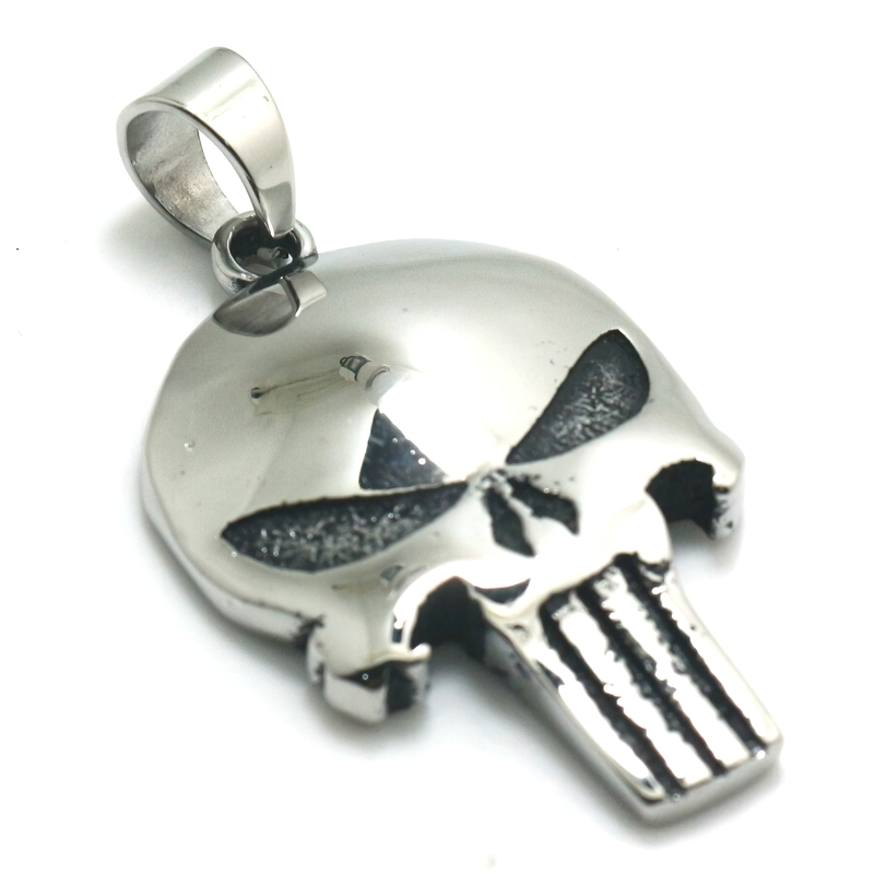 Punisher Skull Pendant / Terminator Skull Head Accessories / Rock Style Jewelry