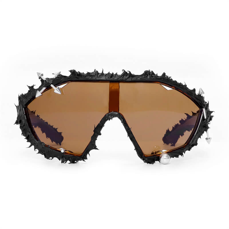 Punk Arrow Decorated Drip Glue Pc Sunglasses