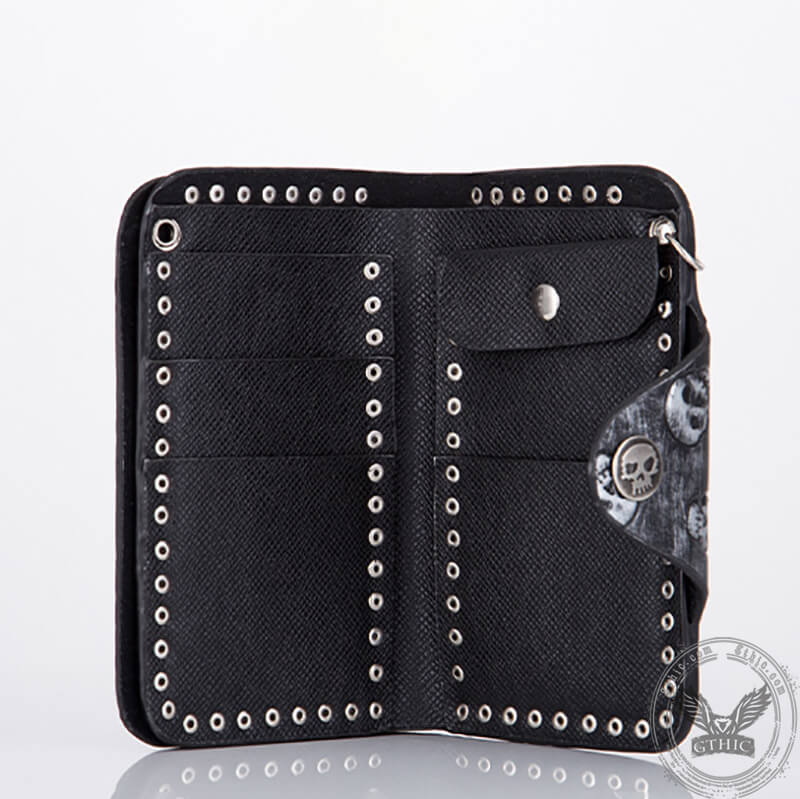Punk Skull Head Pu Leather Wallet