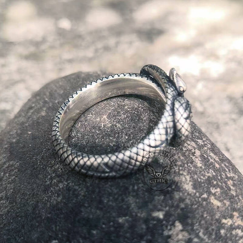 Rattlesnake Sterling Silver Snake Ring