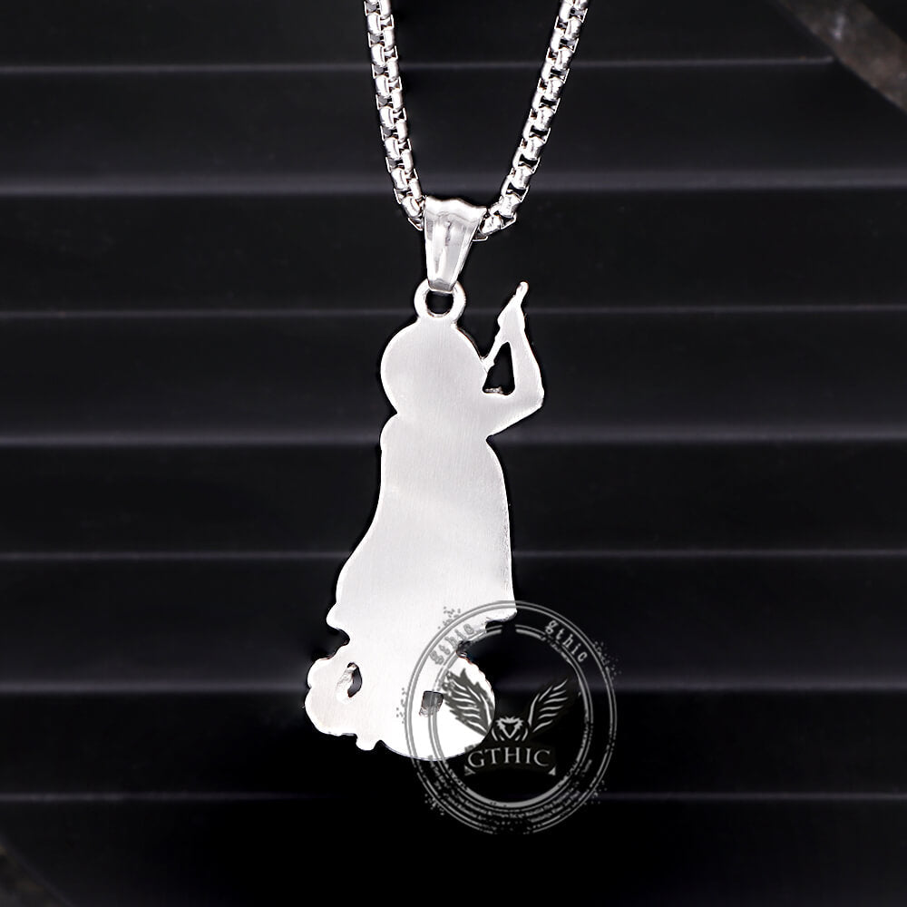 Retro St. George Slay Dragon Stainless Steel Pendant
