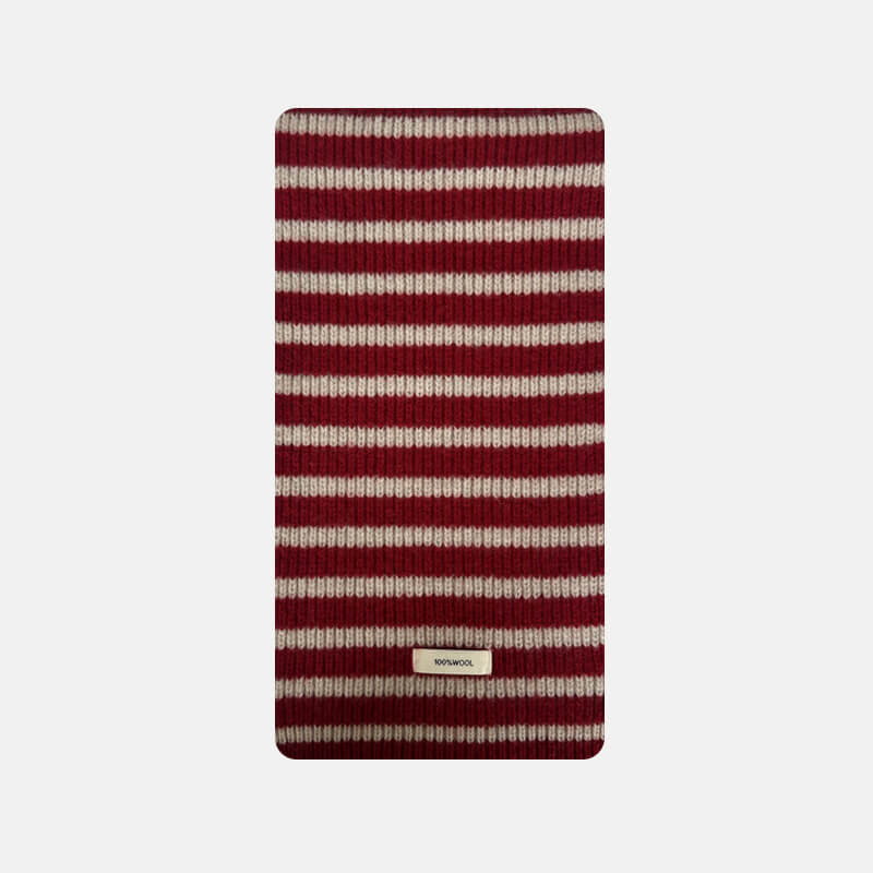 Stylish Multicolor Versatile Striped Soft Wool Scarf