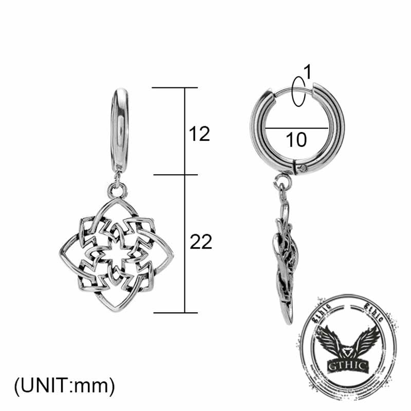 Celtic Knot Stainless Steel Drop Earrings