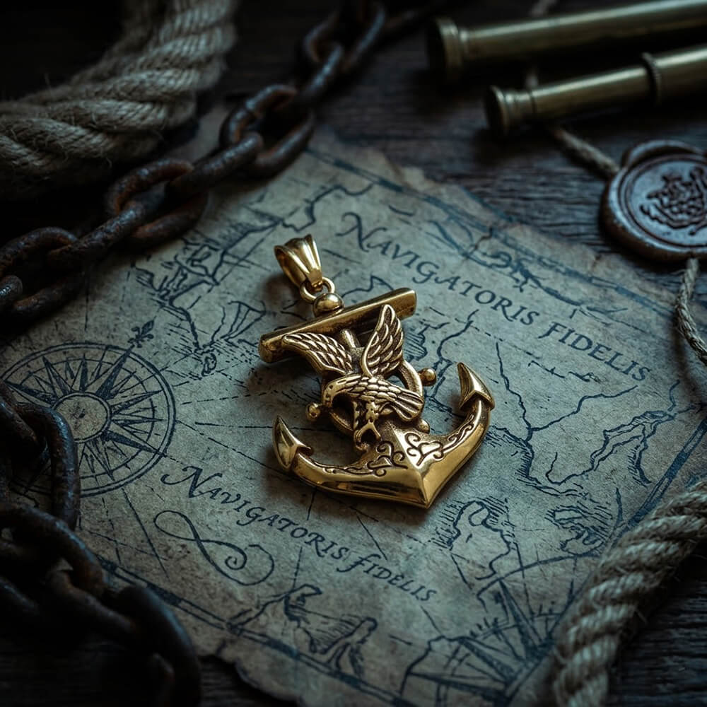 Eagle Anchor Stainless Steel Pendant