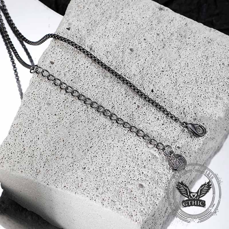 Nail Cross Thorn Rose Alloy Necklace