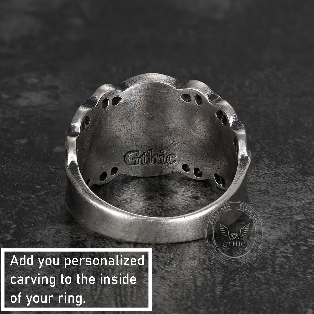 Northern Pirate Compass Sterling Silver Marine Ring