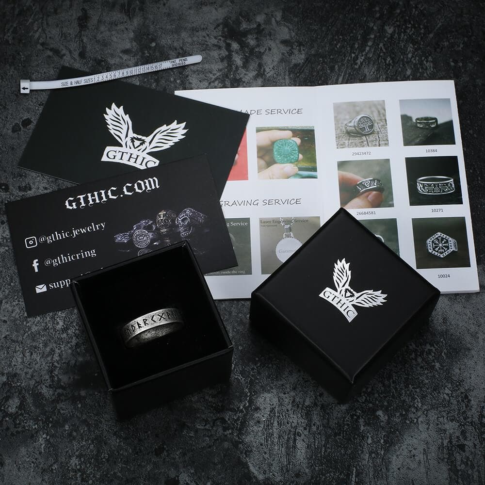 Viking Runes Stainless Steel Ring