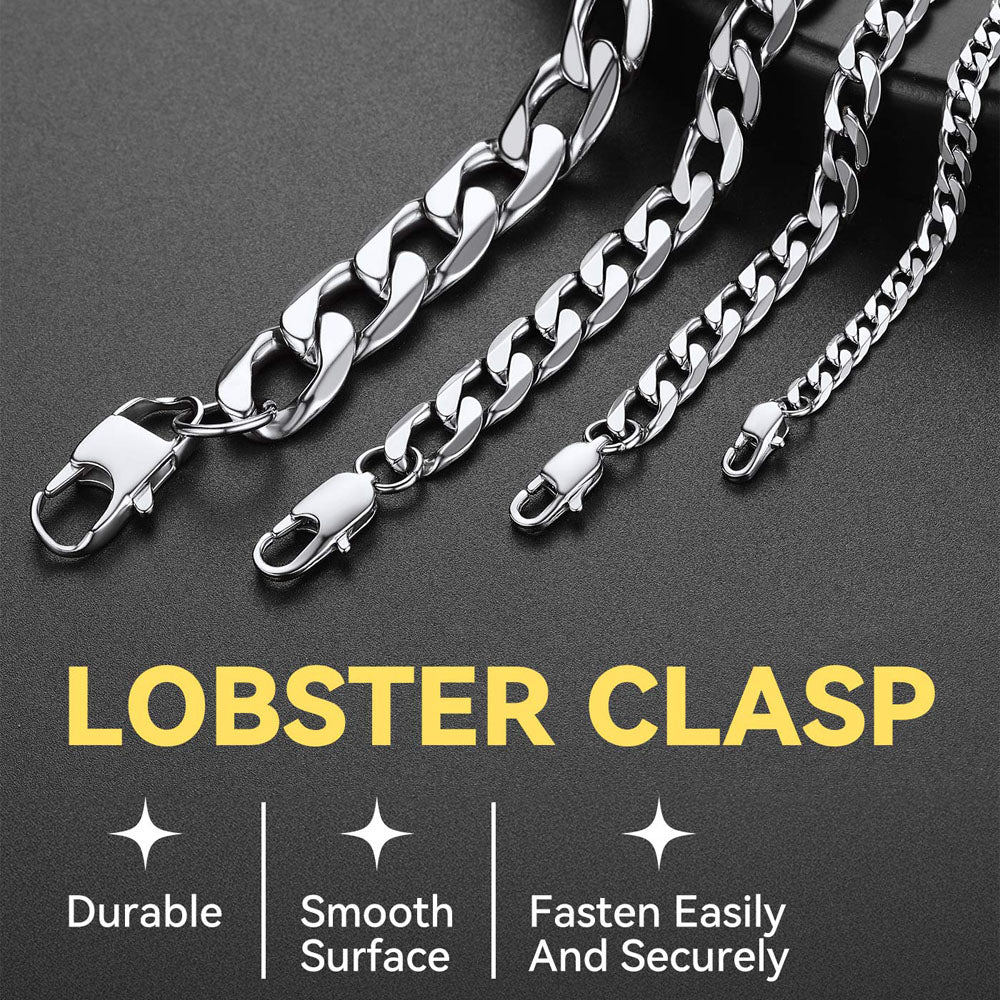 Cuban Link Curb Chain Stainless Steel Necklace for