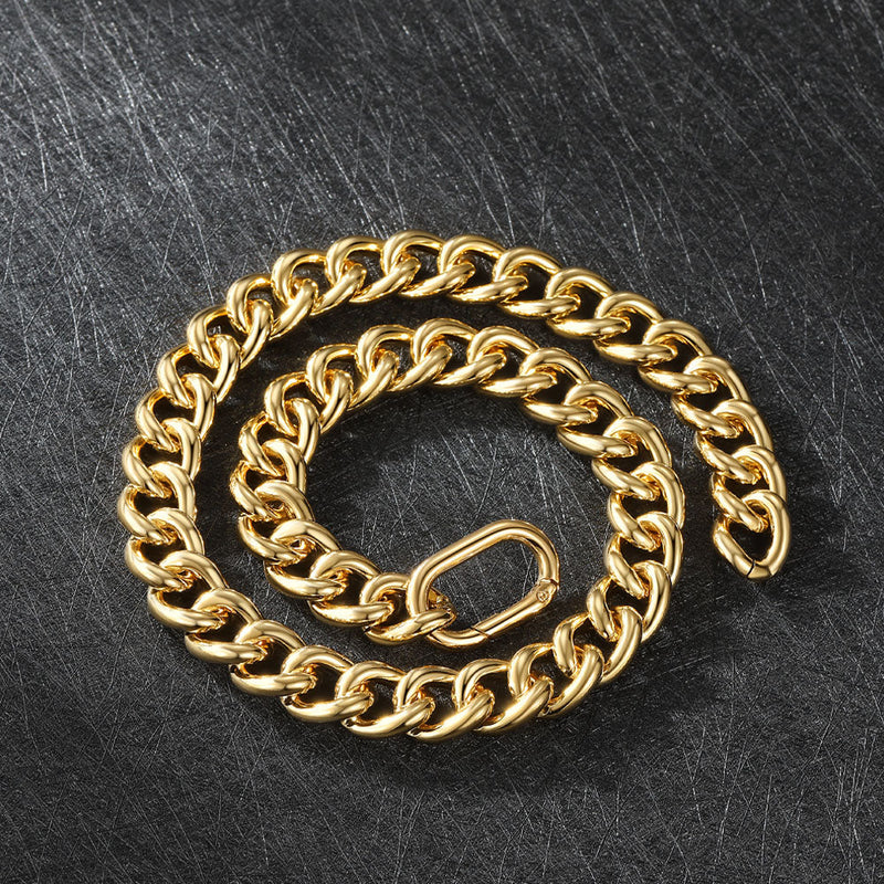 Gold Chunky Cuban Link Chain Choker for