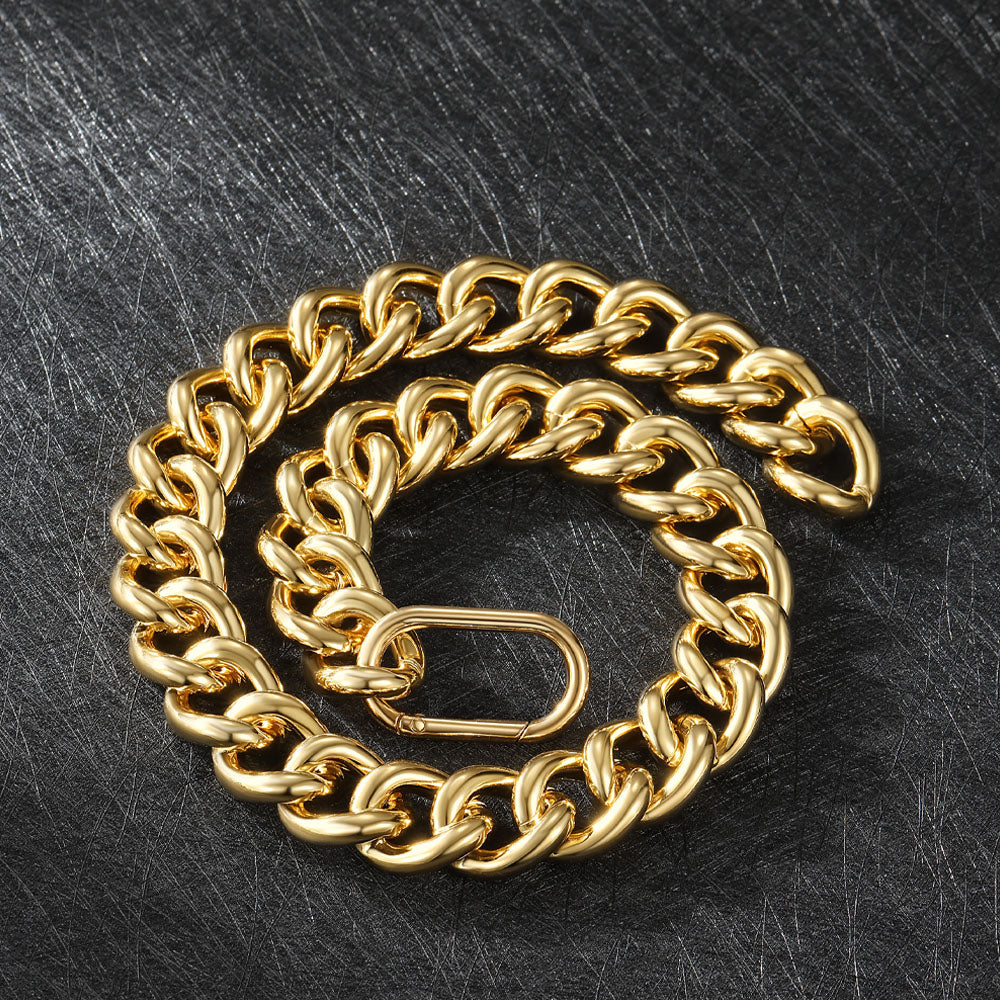 Gold Chunky Cuban Link Chain Choker for