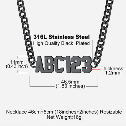 Customized Nameplate Cuban Chain Link Necklace Gift for