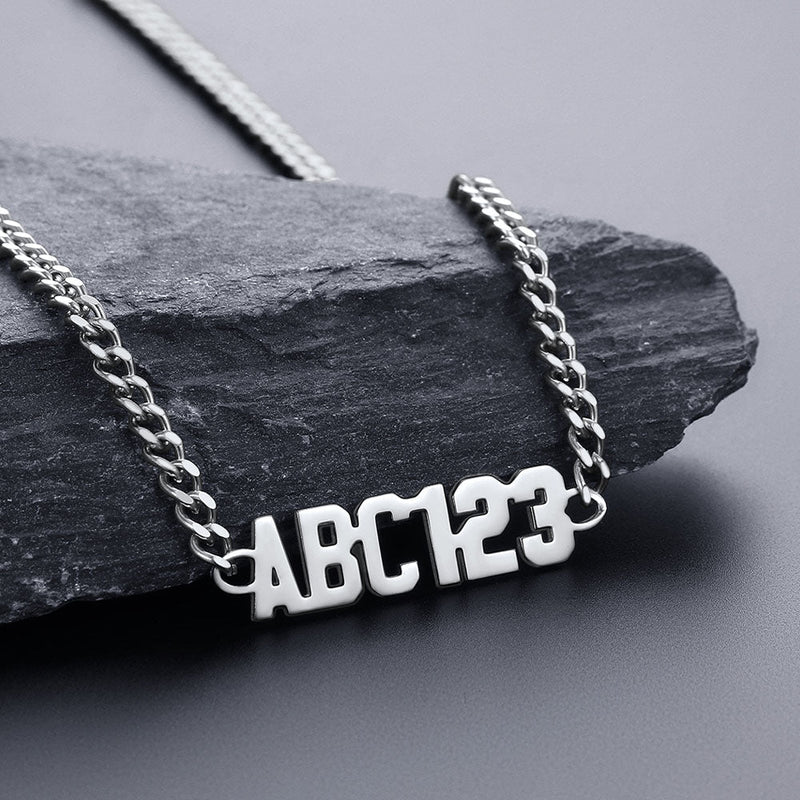 Customized Nameplate Cuban Chain Link Necklace Gift for