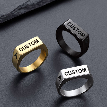 Customizable 7mm Minimalist Simple Band Ring for