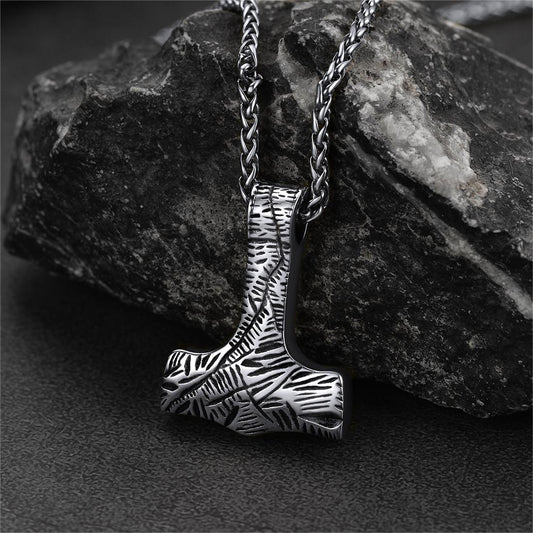 Flash Viking Thor's Hammer Necklace Mjolnir Pendant for