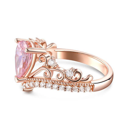 Rose Sovereign Heart Crown Ring