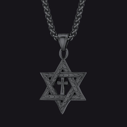 Jewish Star of David Cross Necklace for