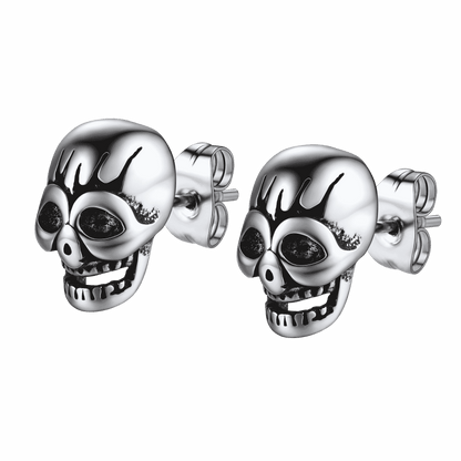 Gothic Skull Stud Earrings for Halloween Gift