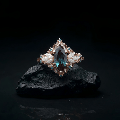 Shadowleaf Guardian Crystal Ring
