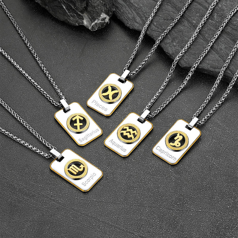 12 Constellation Horoscope Necklace for