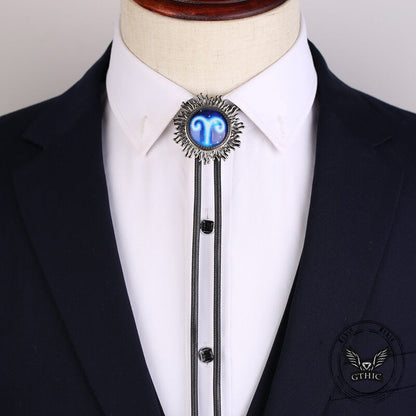 12 Constellations Sun Alloy Bolo Tie