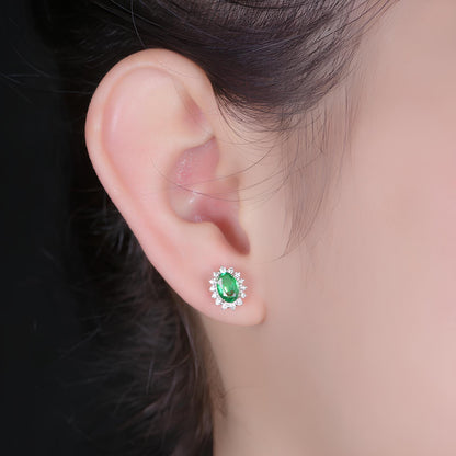 Celestial Radiance Gemstone Studs