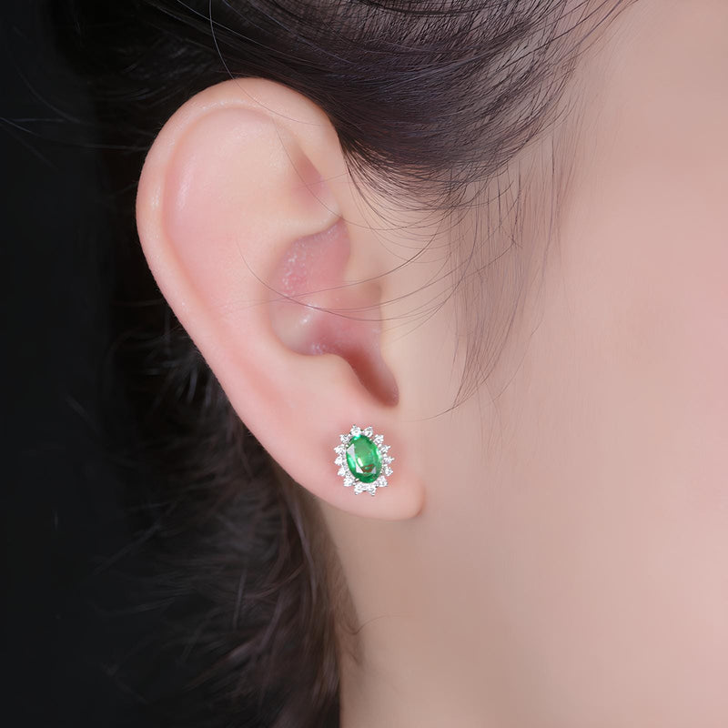 Celestial Radiance Gemstone Studs