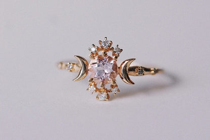 Triple Goddess Star Crystal Ring